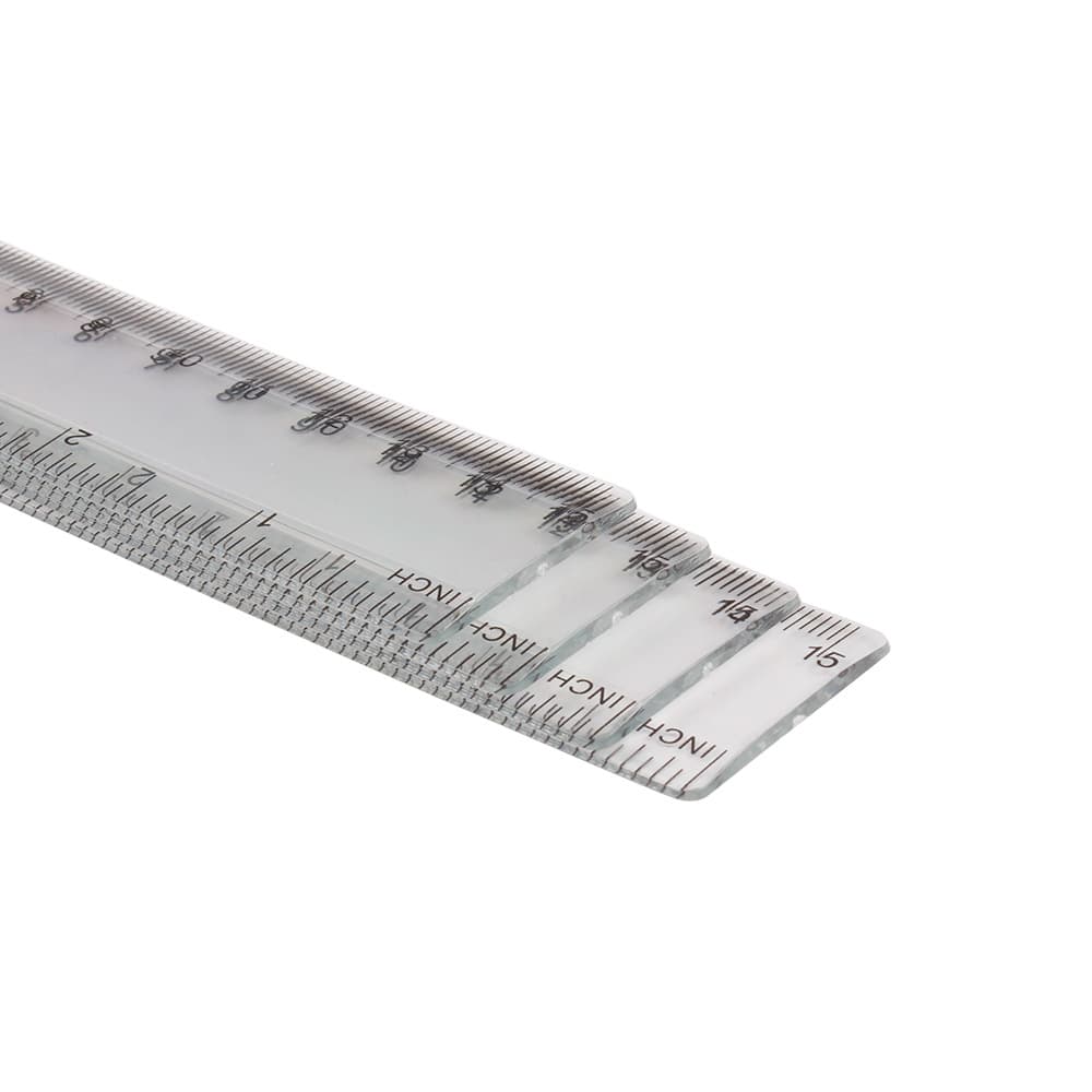 Promotional Ruler with Logo 15cm Plastic Straight Ruler Transparent Student Ruler Measuring Tool
