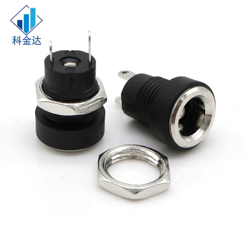Factory Direct DC Socket DC Female DC-022B DC022B Round Threaded DC Socket DC Power Outlet