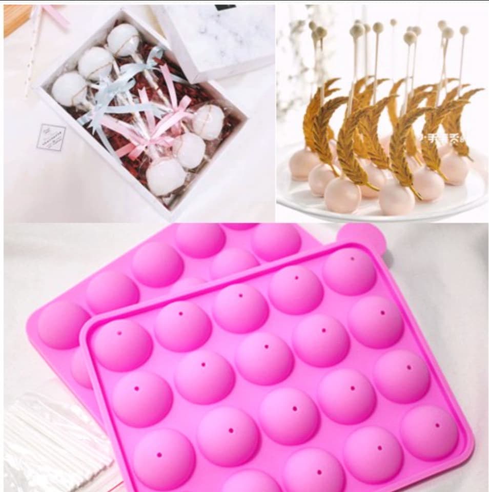 20-Cavity Round Lollipop Silicone Mold, 20-Cavity Chocolate Round Star Mold, Cake Mold, Dessert Pastry