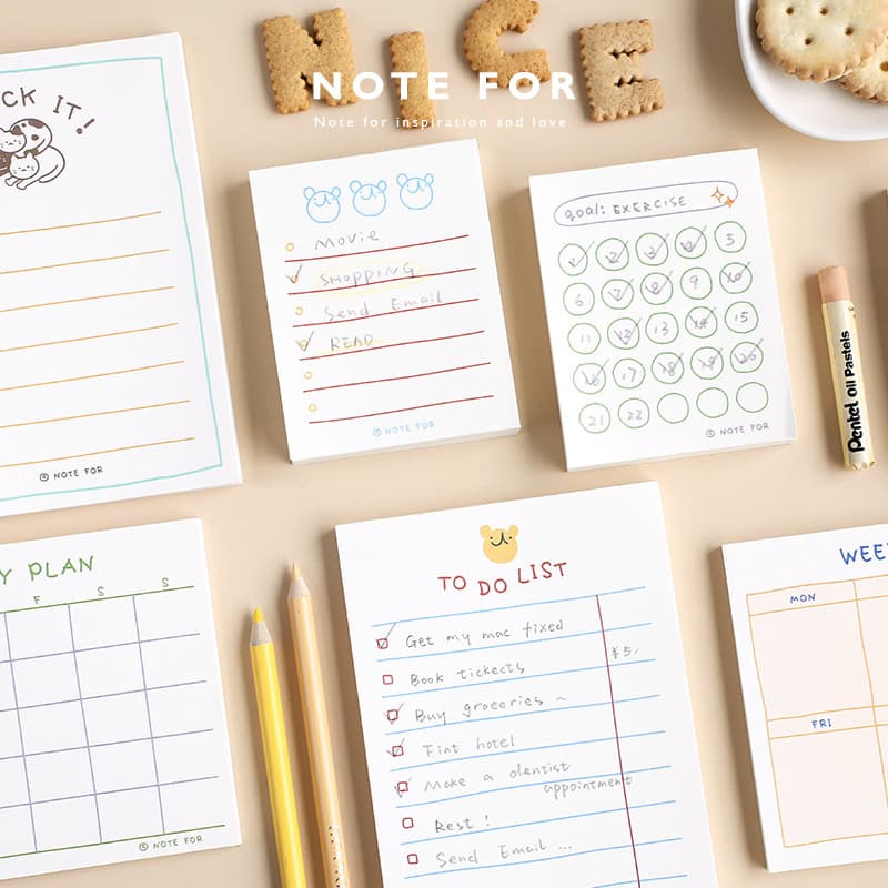 Jilu NOTE FOR note pad "Cute Plan" todo list plan check-in cute handbook guestbook