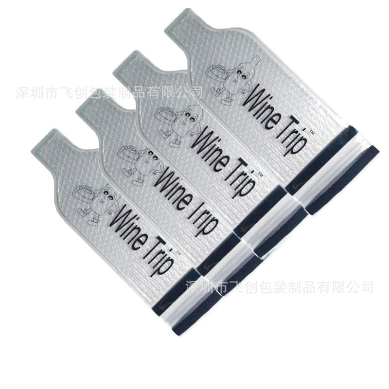 Factory direct 4/6-pack wine protection bags, reusable bubble wrap bags for travel with logo printing