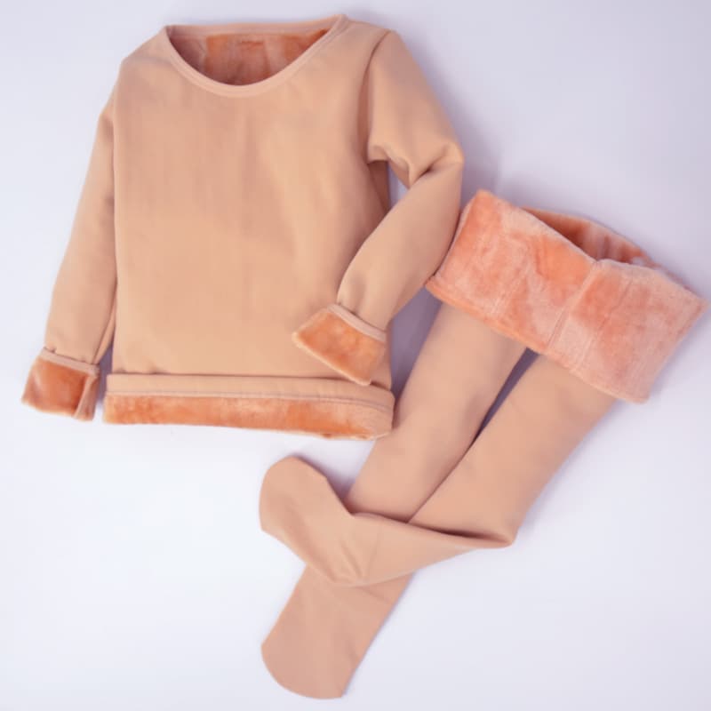 Children's Nude Color Base Layer Top Invisible Winter Autumn Dance Wear Fleece-Lined Thick Turtleneck Girls Practice Skin-Tight Bodysuit
