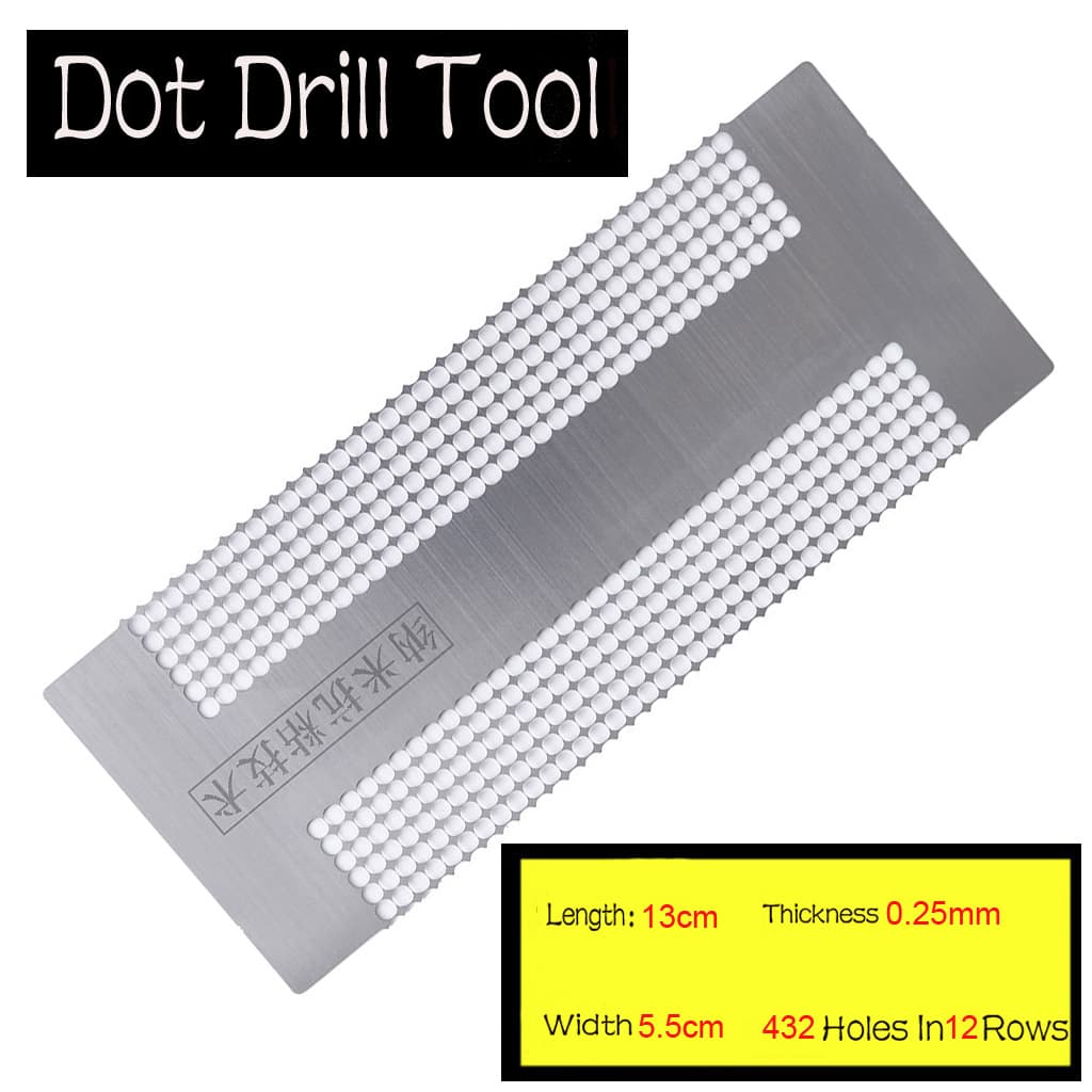Diamond Painting Magic Round Drill Tool Double Row Drill Ruler Correction Alignment 432 Holes DIY Craft