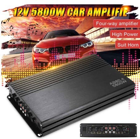 High Power Four-channel Car Audio Amplifier Ab80.4 5800w Vehicle-mounted Amplifier Automobile Modification Subwoofer