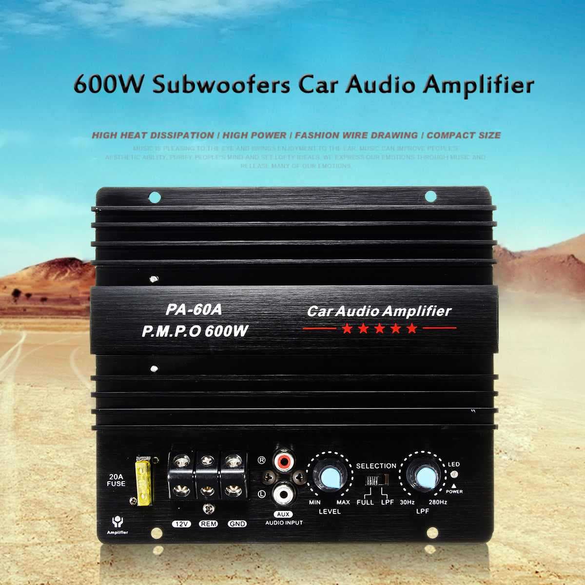 PA-60A 12V Car Amplifier Board High Power Audio Subwoofer External Amplifier 12V Amplifier 600W