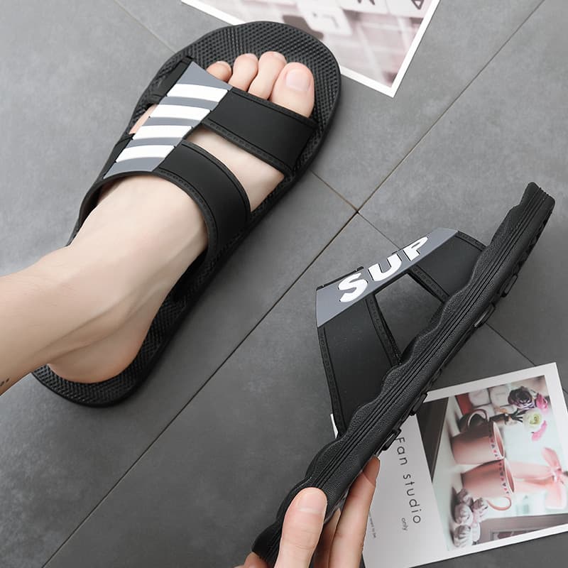 Factory Direct Men's Large Size 48-49 Outdoor Trendy Massage EVA Thick Sole Bath Sandals Wholesale Distribution