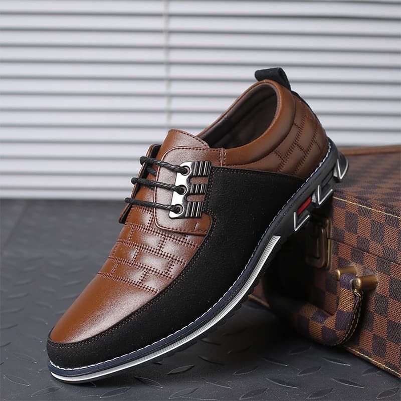 Wish Long-Term Stock Cross-Border Men's Casual Leather Shoes 3909, Versatile Size 47 Large Size 48