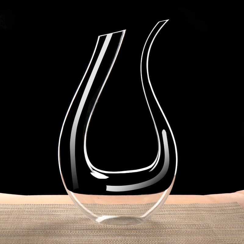 Handcrafted Crystal Glass U-Shaped Decanter Harp-shaped Wine Aerator Pure Hand-Blown Professional Red Wine Decanter