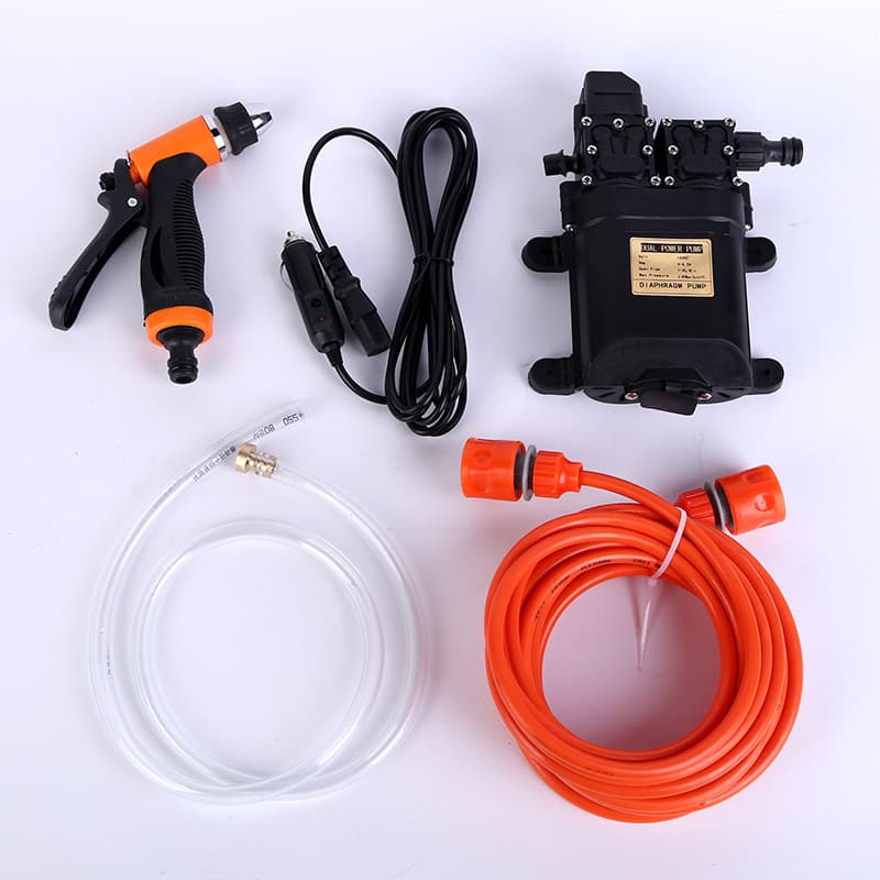 New Dual-Pump 12V Car Wash Machine, High-Pressure Car Washer Pump with Water Gun for Home Use