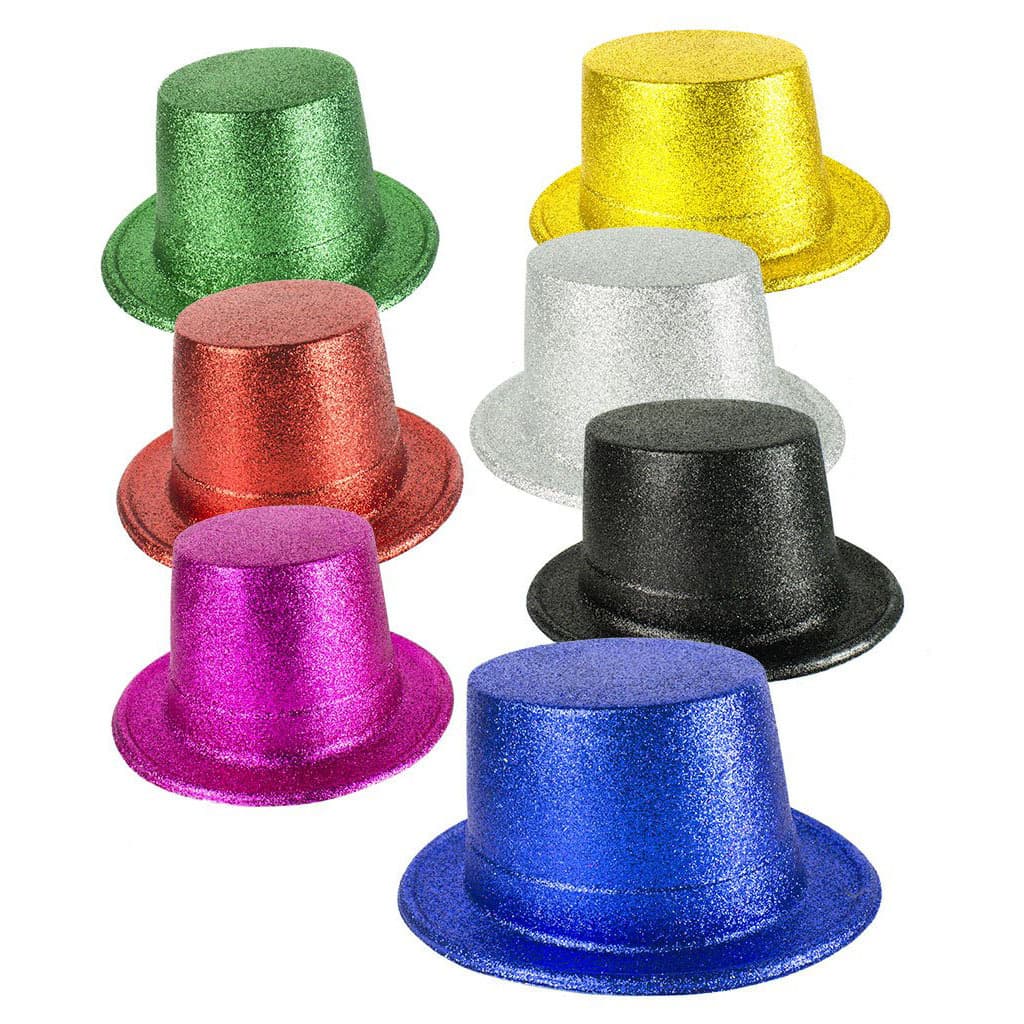 Carnival performance jazz hat, top hat, Lincoln hat, magician hat, LOGO high top gold powder hat