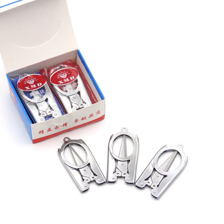 Xinmeida 519 Large Folding Scissors Household Scissors Wire Scissors Portable Travel Scissors Stainless Steel Handmade Scissors