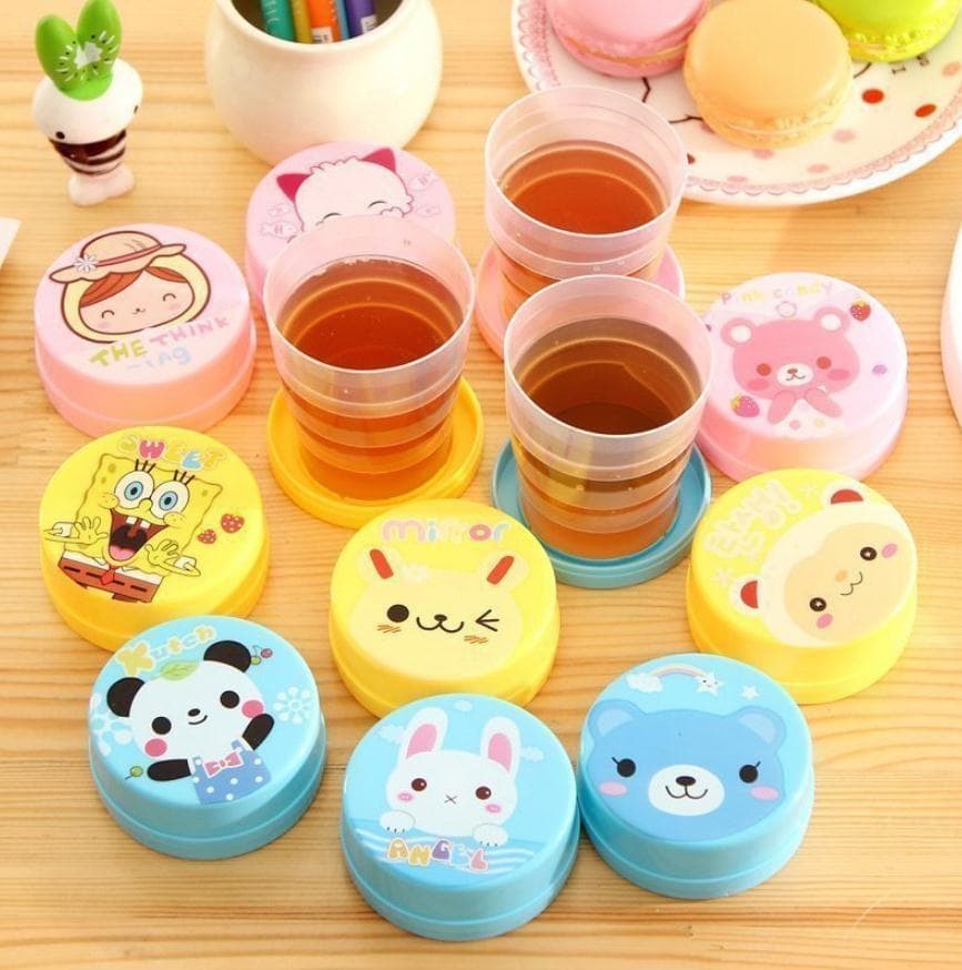 Cartoon Collapsible Water Cup - Creative Retractable Cup, Portable Travel Cute Water Bottle Children's Gift