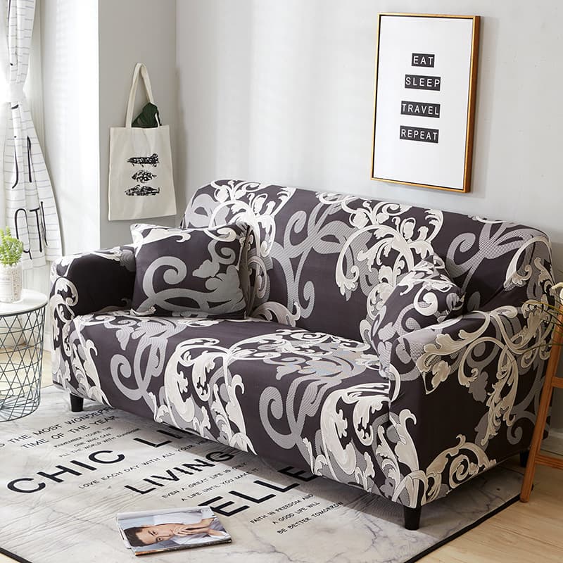 Sofa cover all-inclusive non-slip elastic sofa cover genuine leather old-fashioned sofa cover full cover fabric combination sofa cushion