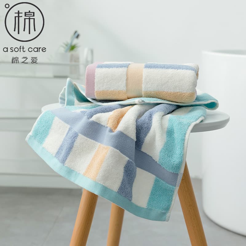 Pure Cotton Adult Towel 32-Ply Soft Absorbent Low Shedding 40*80cm M1826 High Quality Cotton Towel Face Towel Customizable