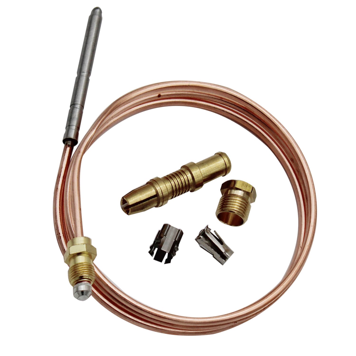 Replacement Robertshaw Thermostat Standing Pilot Parts Universal Thermocouple Flameout Protection Temperature Probe Four-Piece Set