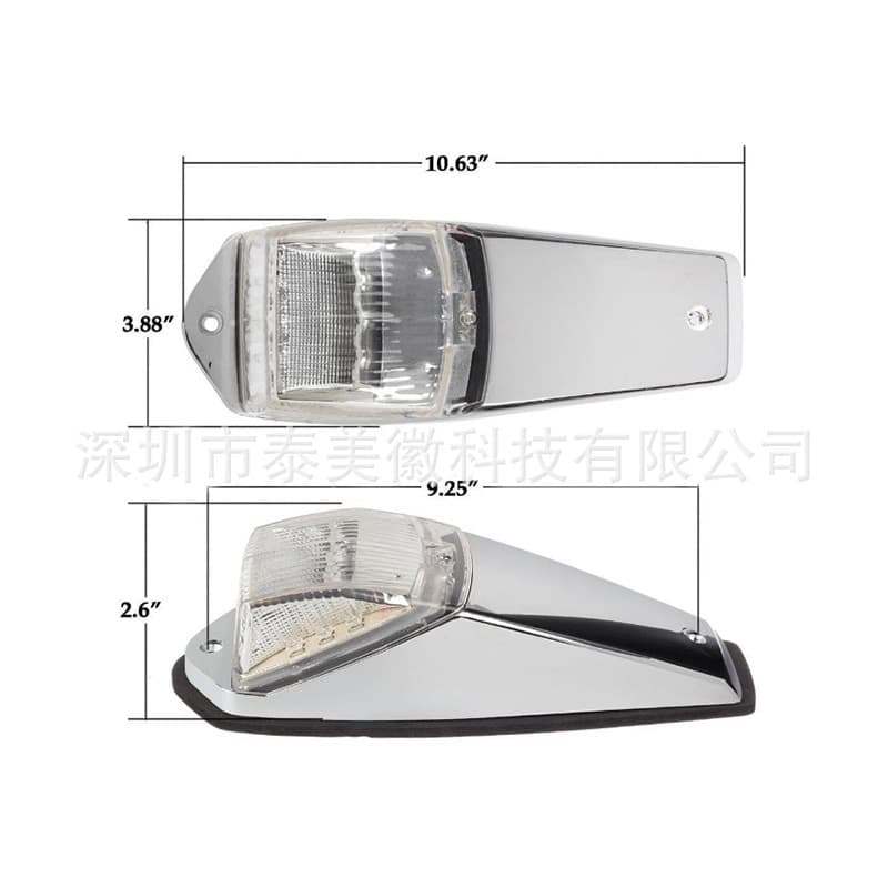 Cross-border Export 17LED Truck Side Light, Automotive Side Lamp Roof Light Amber Chrome Cab Indicator Light