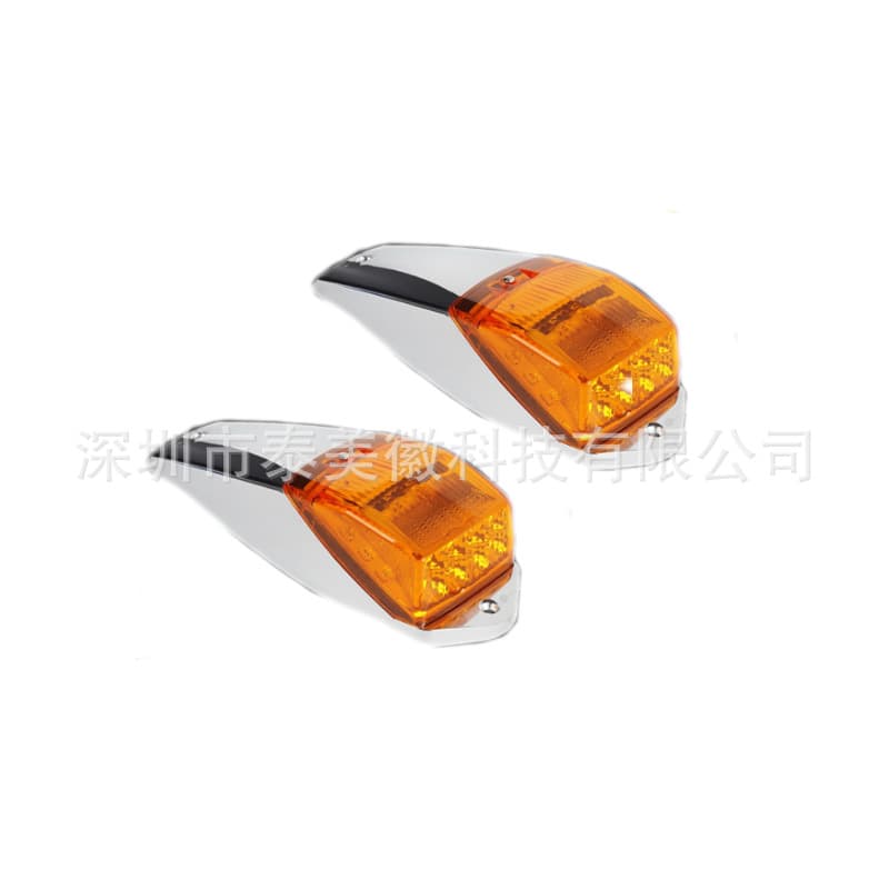 17LED Truck Side Lights Amber Coated Driving Cab Marker Lights ABS PC Material for Car Bus Truck Customizable Lighting
