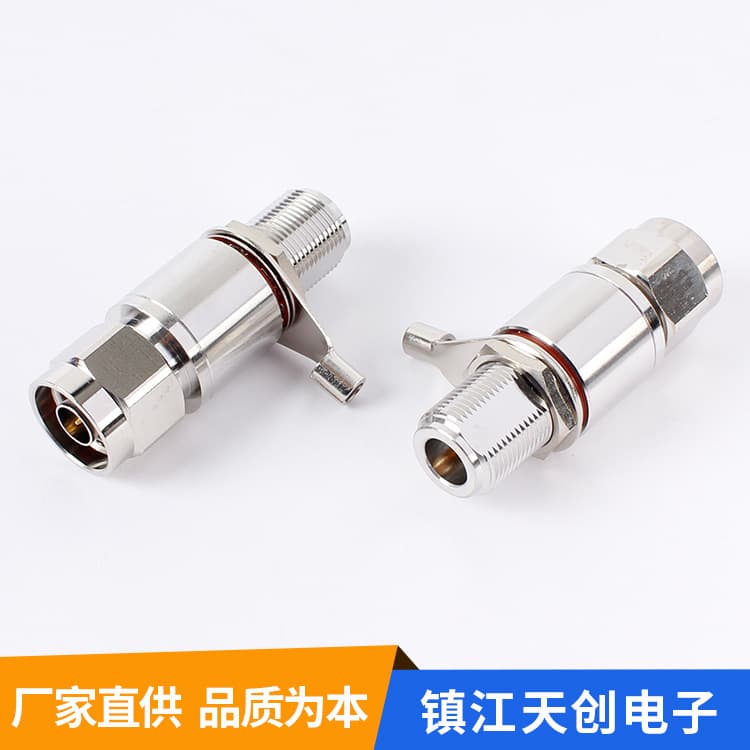 Electronic connector factory supply stainless steel N-JK6G lightning arrester waterproof RF coaxial cable connector