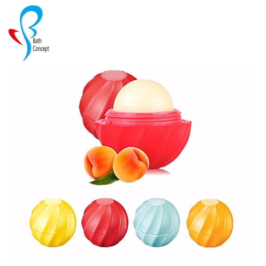 Manufacturer customized OEM LOGO spherical lip balm for men and women, moisturizing, lightening lip lines, improving complexion, hydrating lip balm