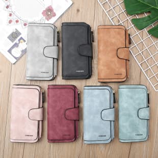 Cross-border Large Capacity Long Women's Matte PU Multi-purpose Wallet Clutch Card Holder Premium