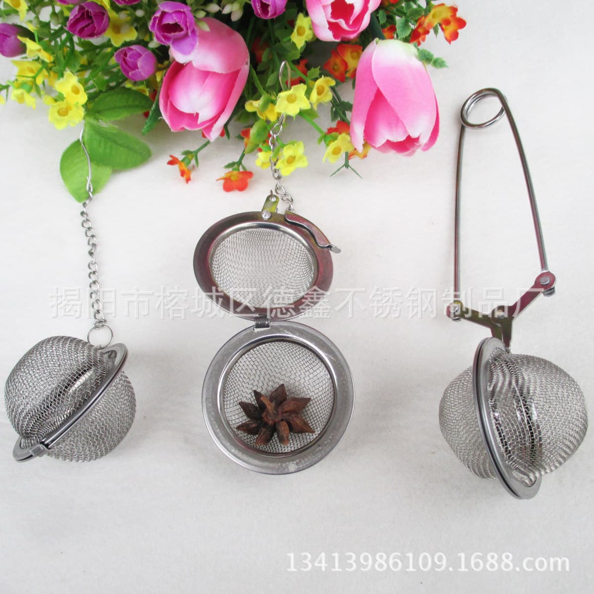 New Popular 5.5cm Tea Ball, Creative Stainless Steel 201 Heart-shaped Seasoning Ball, Stainless Steel Mesh Tea Infuser