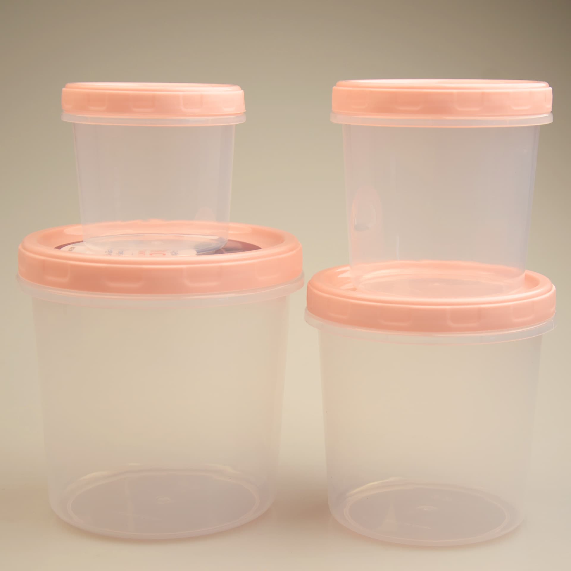 Food-grade Plastic Transparent Airtight Container Round Microwave-safe Plastic Jar Fridge Storage Box Slime Packaging Jar