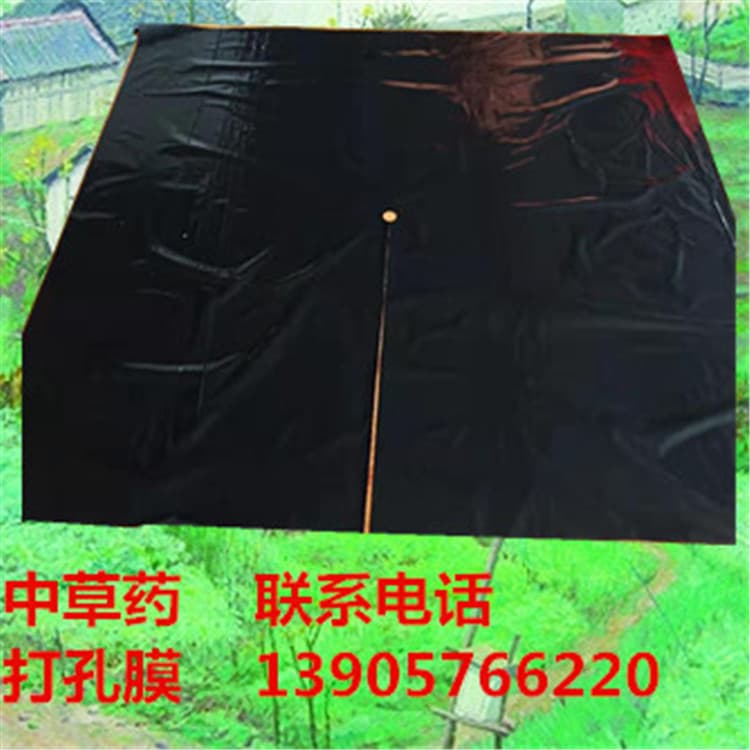 PE Herbal Agricultural Mulch Film 60X60 Single-Hole Cut Black Film, Silver-Black Heat Preservation and Moisture Retention Hole Film for Orchard Weeding