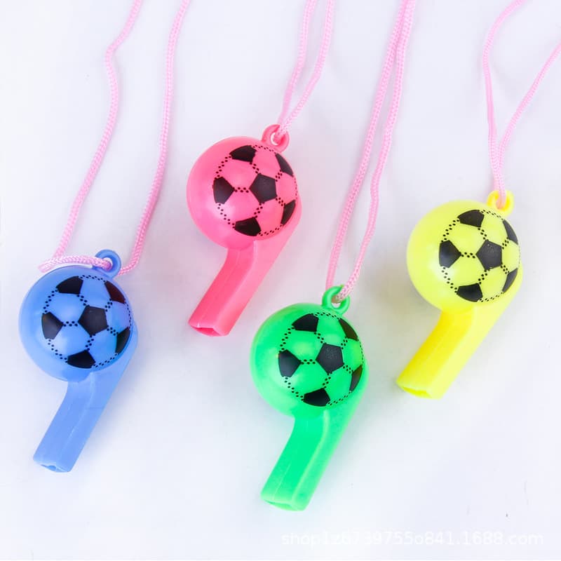 [Factory Direct] Colorful Plastic Whistle with String, Soccer Whistle, Cheer Sports Whistle Bulk