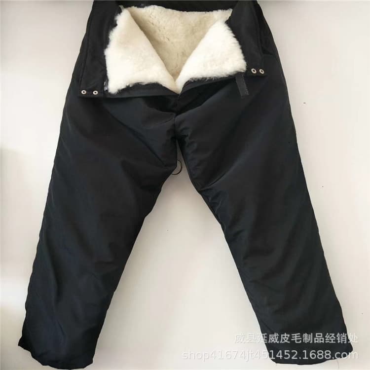 Factory Wholesale Sheepskin Leather Pants with Wool, Comfortable, Warm, Windproof, Leather Pants Wholesale