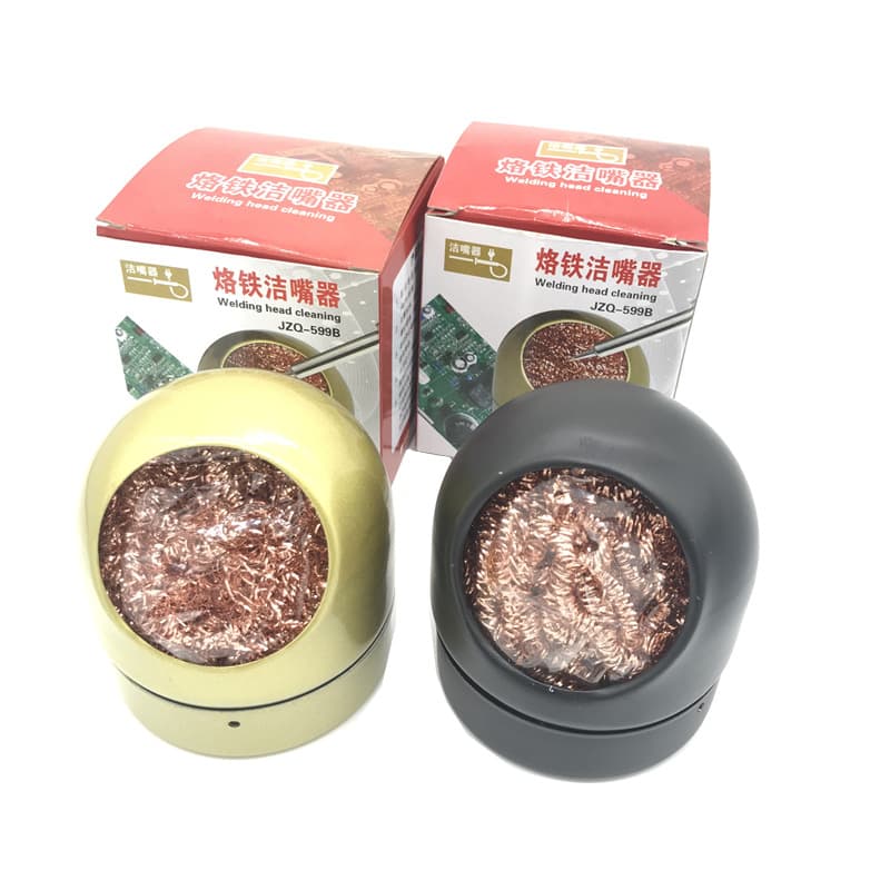 Soldering tip cleaner, soldering iron flux tool, quick solder removal ball with base, soldering iron tip cleaner, cleaning ball