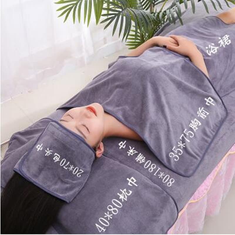 Beauty Salon Towel Microfiber Water-Absorbent Non-Pilling Velcro Turban Bed Bath Towel Skin Care Towel
