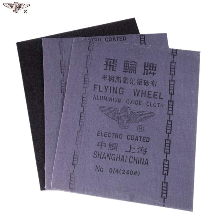 Shanghai Feilun Brand Sandcloth 0/4# Black Sand 240# Black Sandcloth Feilun Brand Semi-Resin Aluminum Oxide Iron Sand Cloth