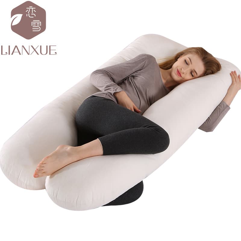 Cross-border U-shaped Pregnancy Pillow Lumbar Support Pillow Core Multi-functional Side Sleeping Pillow Body Pillow Detachable Washable Nursing Pillow