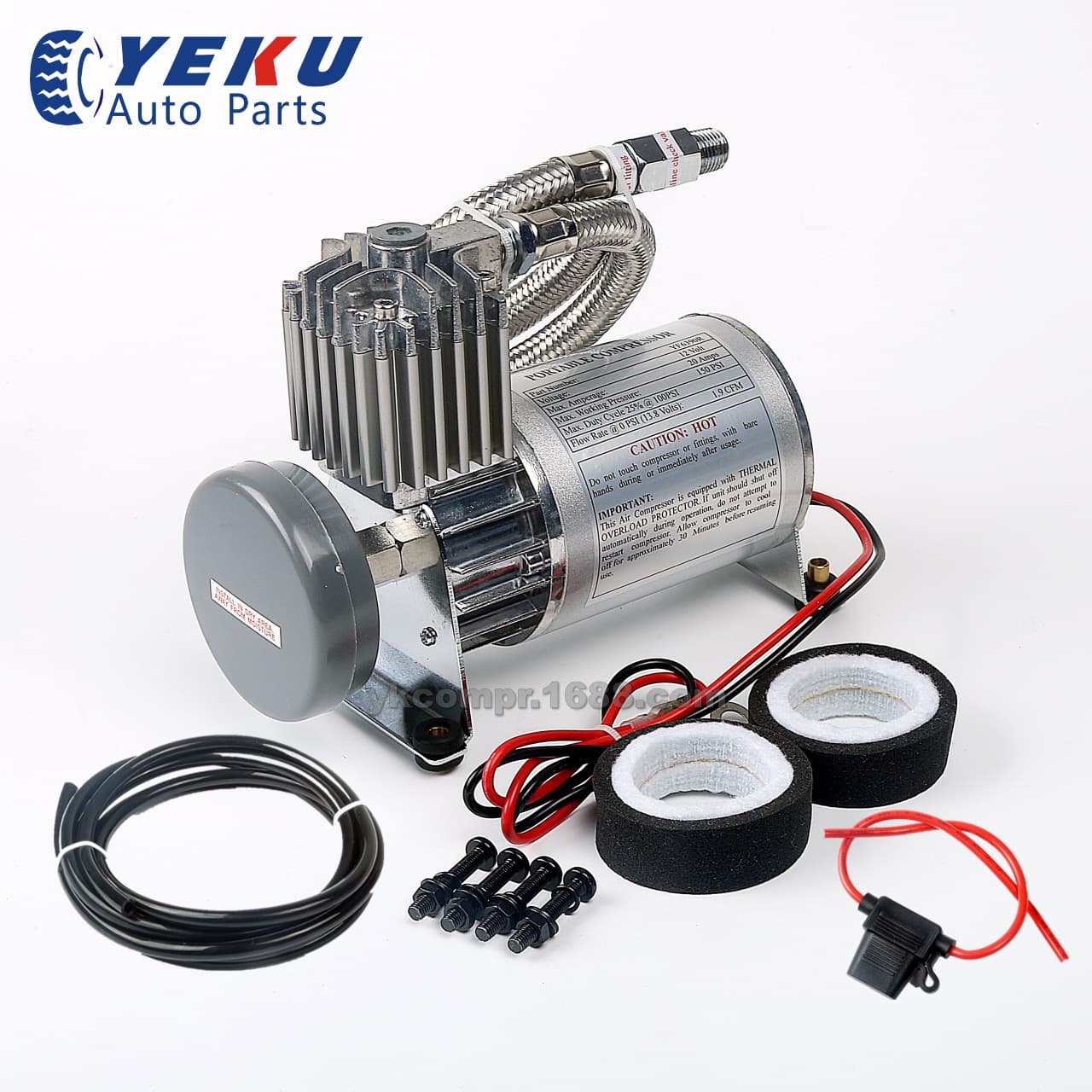 Factory Hot Sale 12V Car Modification Air Pump Stainless Steel Compressor Car Inflator 150psi Oil-Free Air Pump