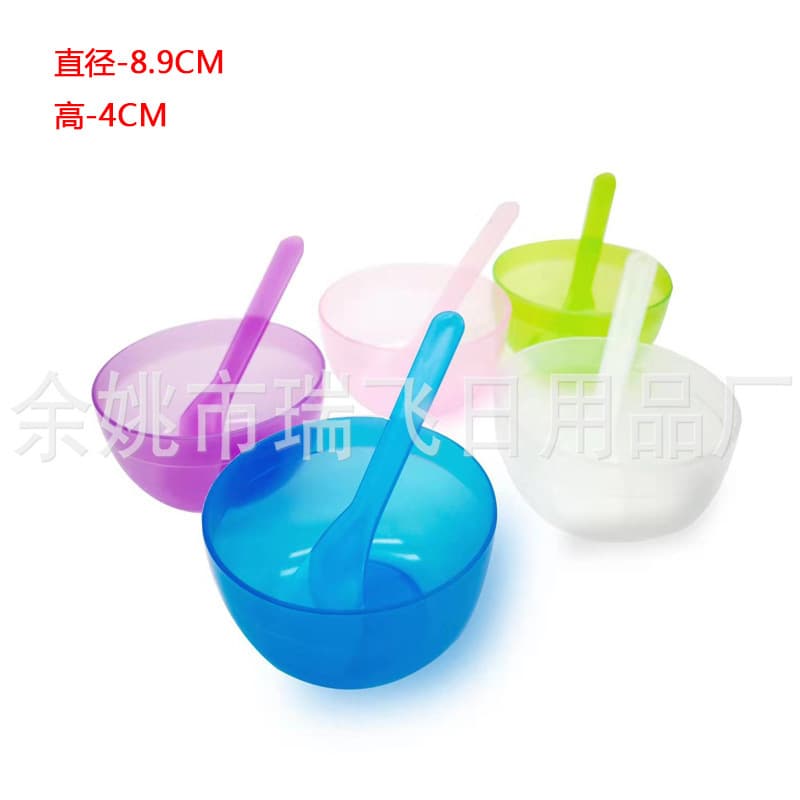 No. 3 Transparent Mask Bowl Set Mixing Bowl DIY Beauty Tool Plastic Bowl Stirring Stick Mixing Bowl