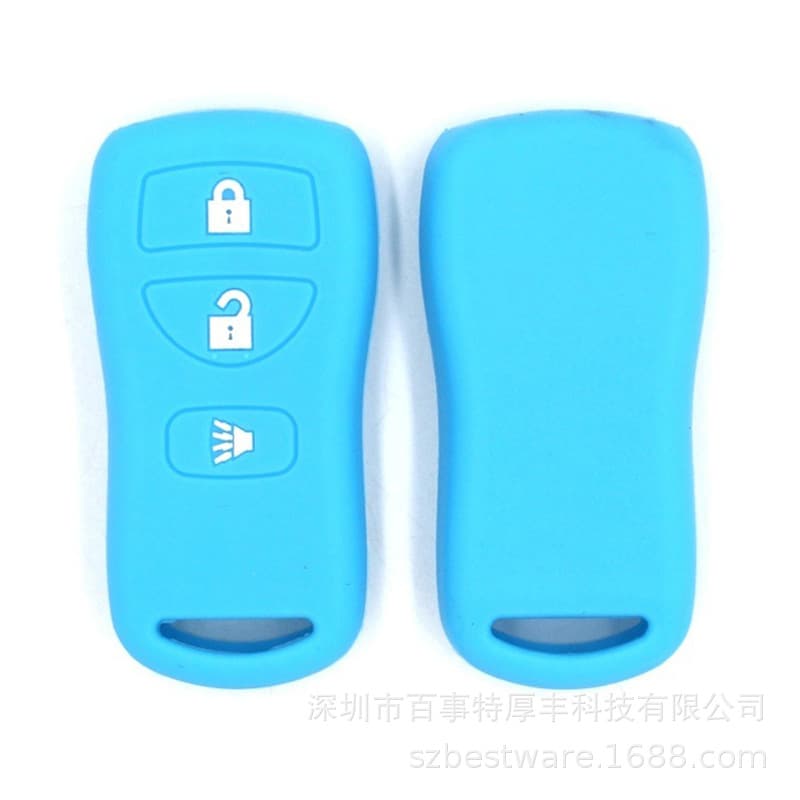 Silicone Car Key Case Cover for Nissan Smart 3-Button NV200 Frontier Pickup