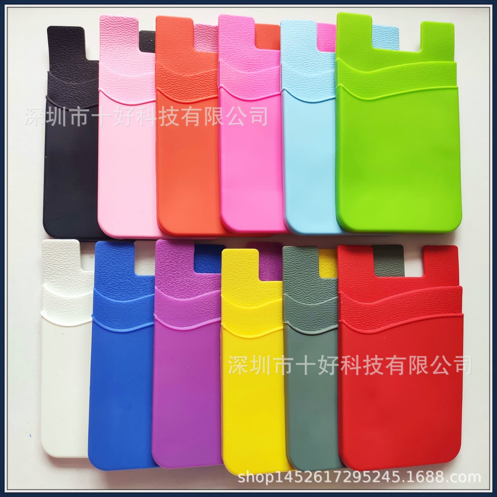 Double Layer 3M Silicone Card Holder Multi-Layer Back Adhesive Card Sticker for Bus Cards and Bank Transit Cards Color Printing