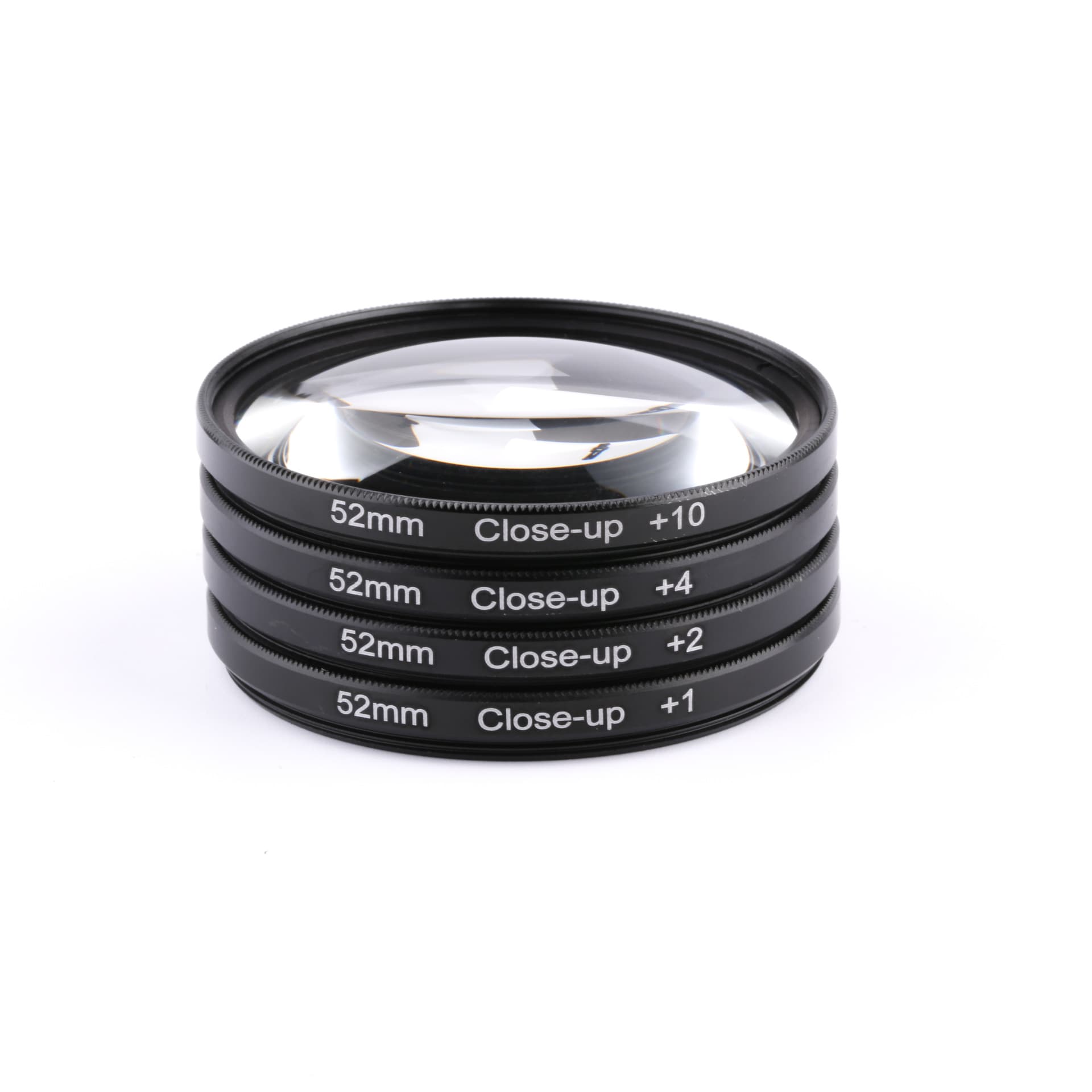 Close-up Lens +1 +2 +4 +10 Four-Piece Set 77mm Macro Lens Filter for Close-Up Photography, Includes Nylon Pouch