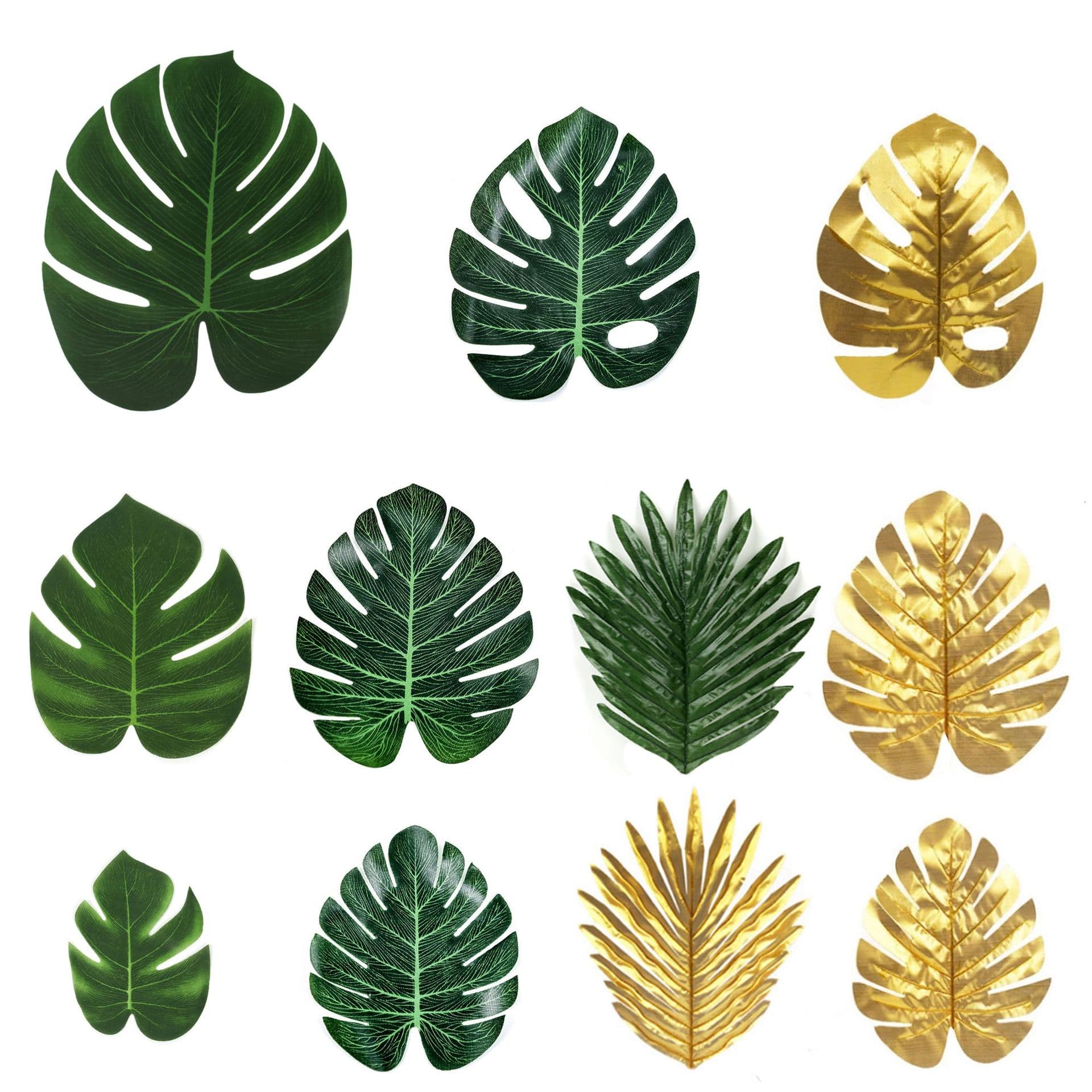 Artificial Monstera Leaf, Palm Leaf Floral Decoration, Faux Plant Silk Fabric Fake Leaf Single Piece Wholesale