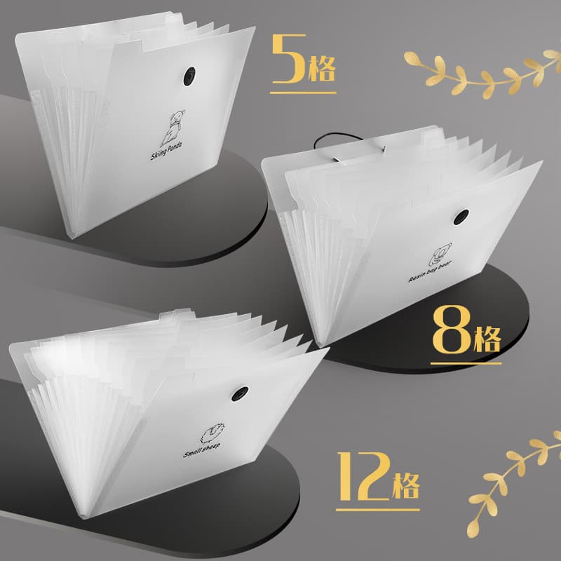 File Accordion Organizer 8 Pockets 12 Pockets Multi-layer File Folder Document Holder A4 Test Paper Storage Bag