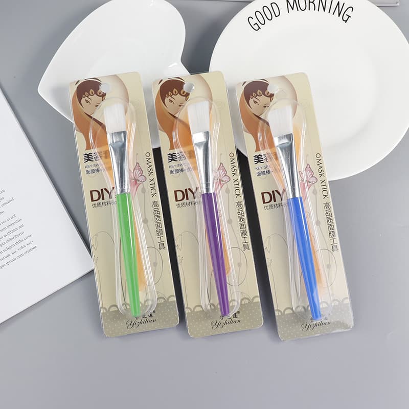 Creative Fashionable PVC Face Mask Brush Tool Beauty Instrument Nylon Bristle Long Handle Universal Use Face Mask Stick