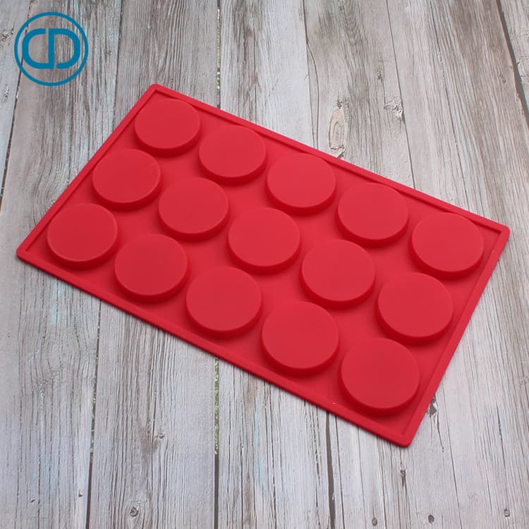 Amazon Best Seller 15-Cavity Round Silicone Mold DIY Cookie Baking Tool French Meat Floss Cake Mold
