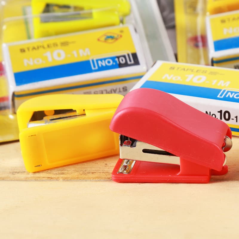 Creative Mini Stapler Set for Students, School Supplies, Office Stationery Portable Stapler