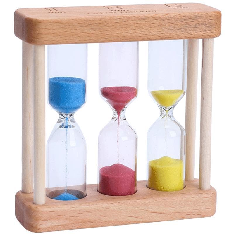 Factory Direct 3-Minute Smile Hourglass 1.3.5 Minute Wooden Timer Hourglass Sand Timer Decoration