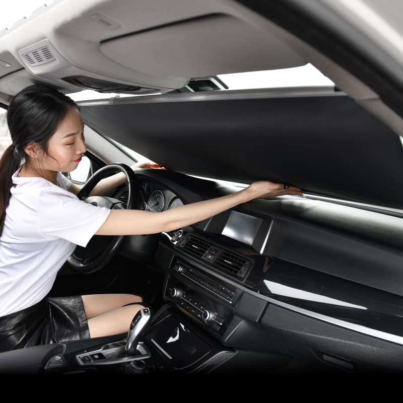 New Automatic Retractable Car Sunshade Cooling Sun Protection Shield Front Windshield Sun Visor