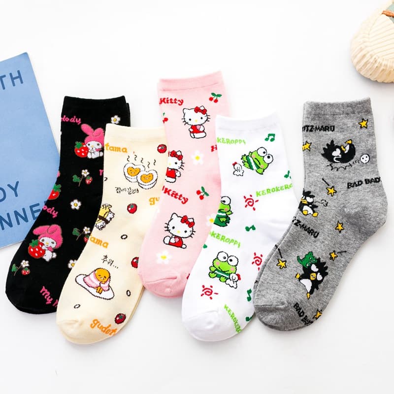 Women's Socks Spring Autumn New Japanese Cartoon Tube Socks Korean Cute Cartoon Tube Socks In Stock Wholesale