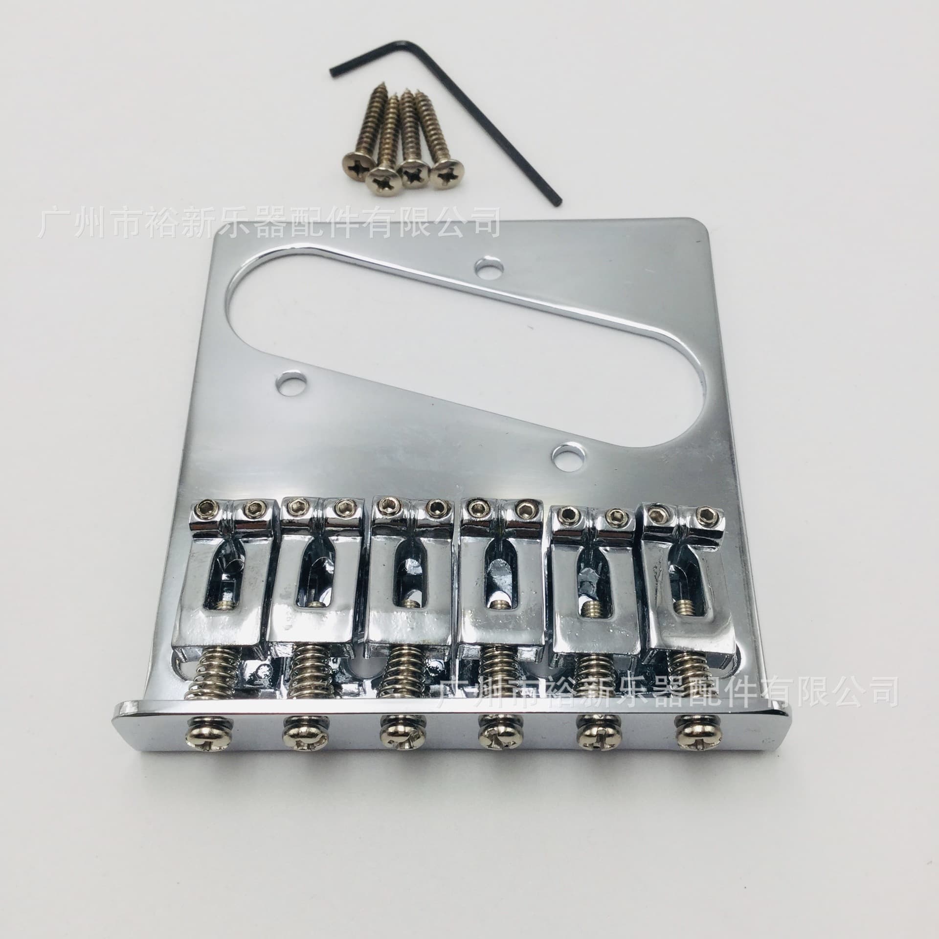 Electric Guitar Tailpiece 6-String TL Tailpiece Bridge Folded Edge Saddle 6 Flat Saddle Metal Tailpiece Guitar Bridge