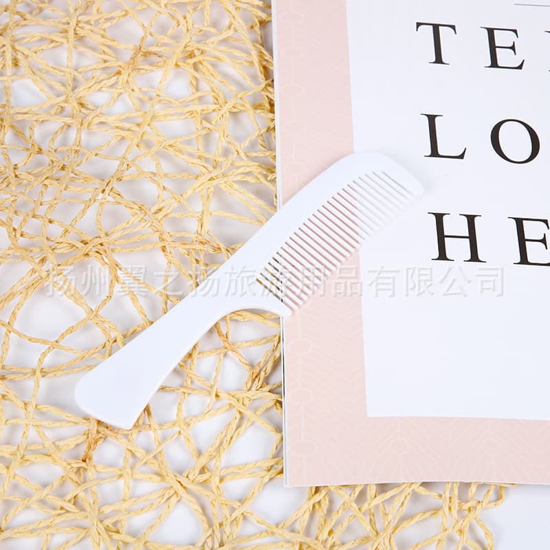 Supplying disposable plastic combs for hotels, guesthouses, airlines, and home use; advertising plastic combs for travel.