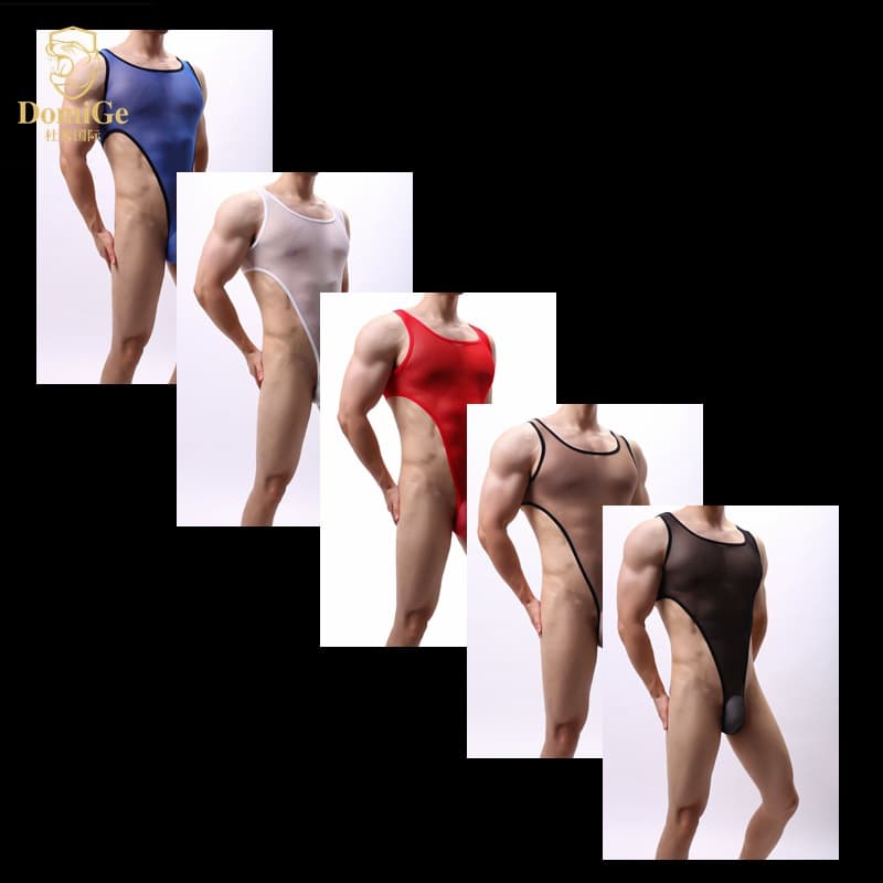 New DomiGe Fashion Trend Men's Bodysuit Thong 5502 European and American Men's Underwear T/Thong