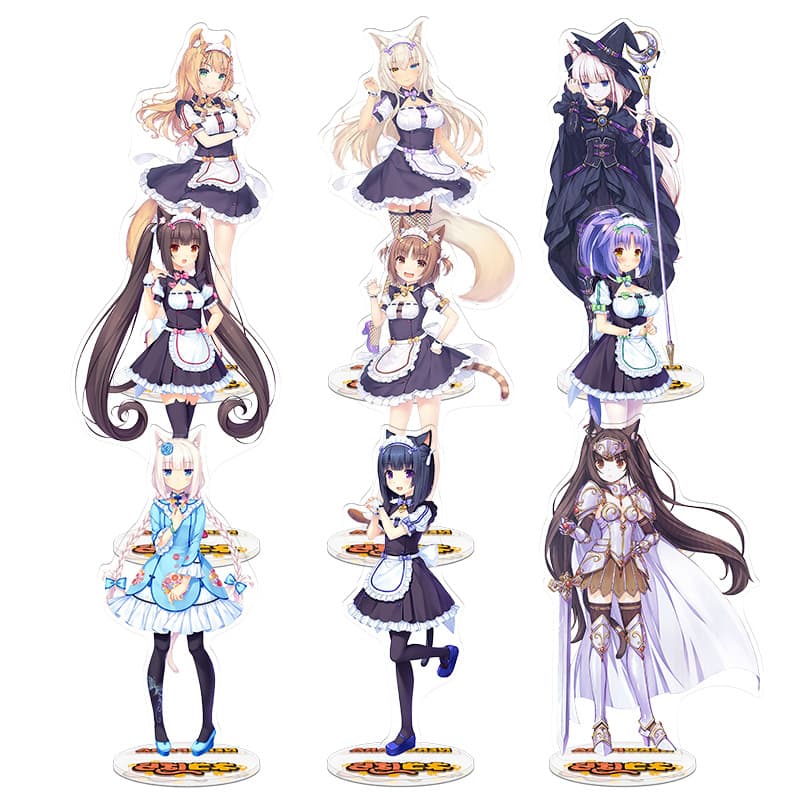 Seamless Core CNC Engraving Nekopara Acrylic Stand Cat Girl Paradise Chocolate And Vanilla Grass Business Gifts Promotional Items